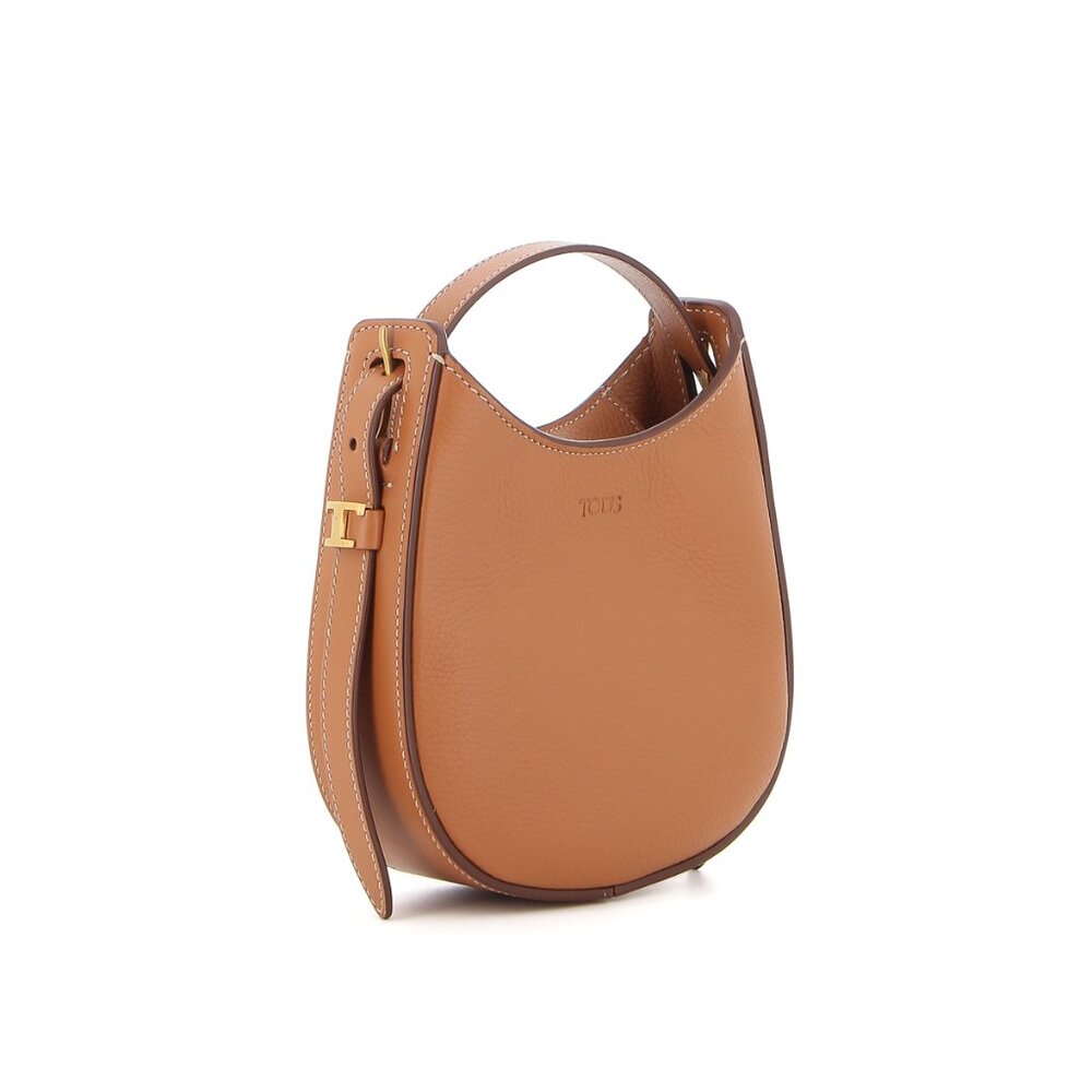 Tod's Micro Leather Camel Oboe Bag